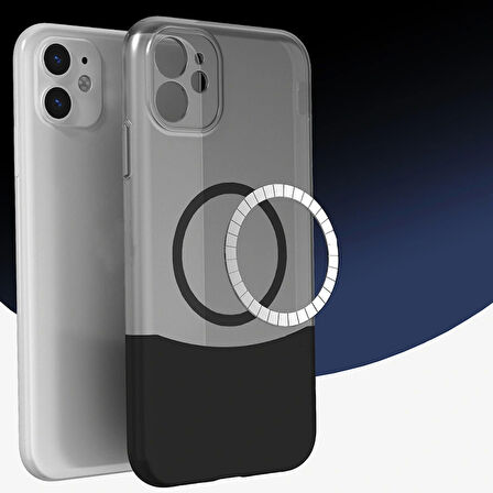 Apple iPhone 11 Kılıf M-Safe Şarj Özellikli Mıknatıslı Redclick Duble Kapak
