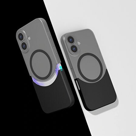 Apple iPhone 16 Kılıf M-Safe Şarj Özellikli Mıknatıslı Redclick Duble Kapak