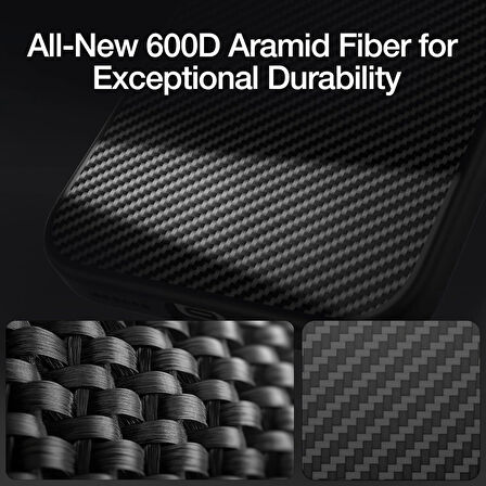 Apple iPhone 16 Pro Kılıf Magsafe Şarj Özellikli 600D Metal Kamera Çerçeveli Raptic Aramid Fiber Croxx Mondrian Serisi Kapak