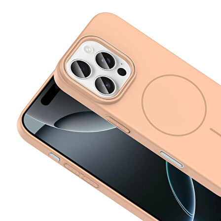 Apple iPhone 16 Pro Max Kılıf Magsafe Şarj Özellikli Redclick Ruby Silikon Kapak