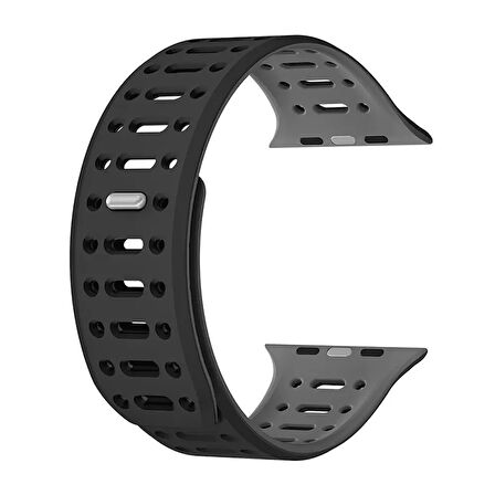 Apple Watch 7 45mm Redclick KRD-124 Silikon Kordon Terletmeyen Delikli Strap Kayış