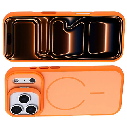 Apple Uyumlu iPhone 17 Pro Max Kılıf M-safe Şarj Özellikli Kamera Standlı Redclick Notron Kapak