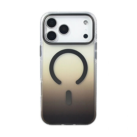 Apple iPhone 17 Pro Max Kılıf M-safe Şarj Özellikli Transparan Renk Geçişli Redclick Toros Kapak