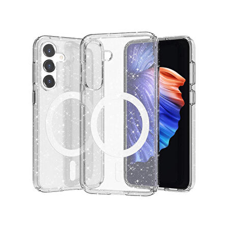 Samsung Galaxy S23 FE Kılıf Işıltılı ve Magsafe Özellikli Allstar Premium Kapak