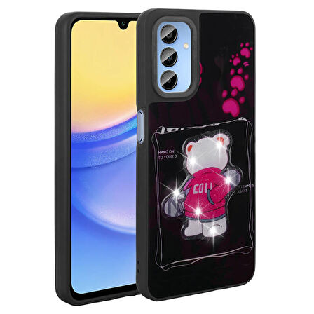 Galaxy A25 Kılıf Kabartma Parlak Figürlü Şık Amas Premium Silikon Kapak