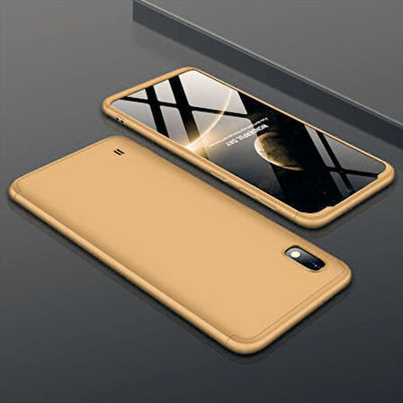 Galaxy A10 Kılıf 3 Parçalı Tam Koruma Şık Astrea Premium Sert Kapak