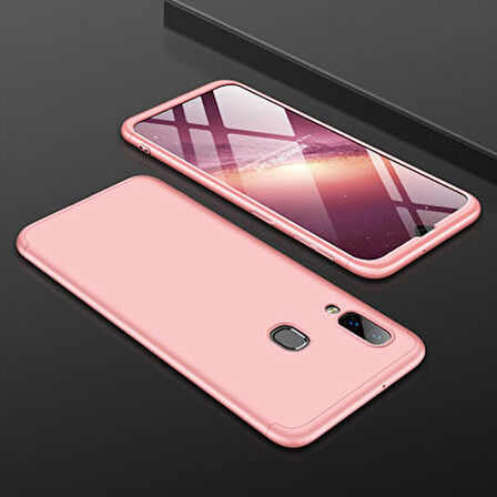 Galaxy A10S Kılıf 3 Parçalı Tam Koruma Şık Astrea Premium Sert Kapak