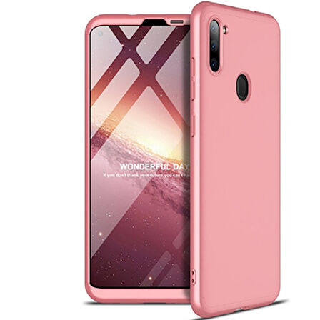 Galaxy A11 Kılıf 3 Parçalı Tam Koruma Şık Astrea Premium Sert Kapak