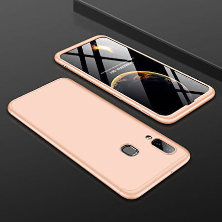 Galaxy A20 Kılıf 3 Parçalı Tam Koruma Şık Astrea Premium Sert Kapak