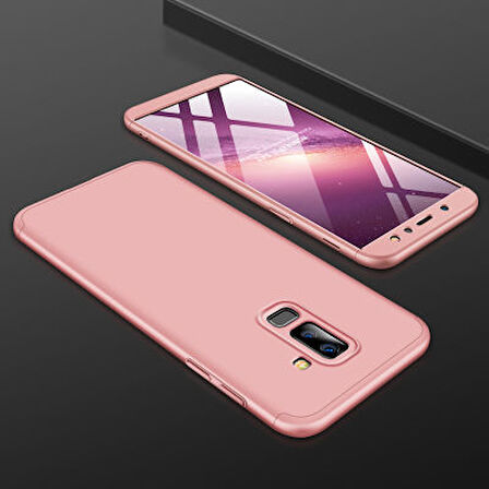 Galaxy A6 Plus 2018 Kılıf 3 Parçalı Tam Koruma Şık Astrea Premium Sert Kapak