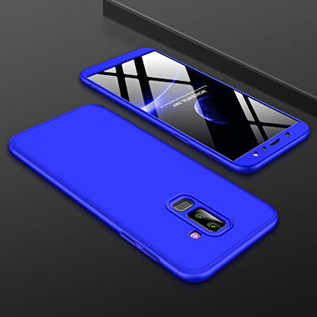 Galaxy A6 Plus 2018 Kılıf 3 Parçalı Tam Koruma Şık Astrea Premium Sert Kapak