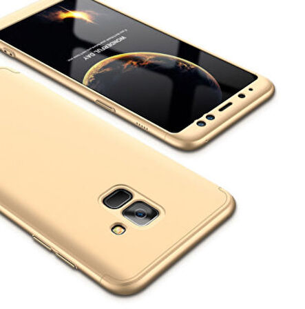 Galaxy A8 Plus 2018 Kılıf 3 Parçalı Tam Koruma Şık Astrea Premium Sert Kapak