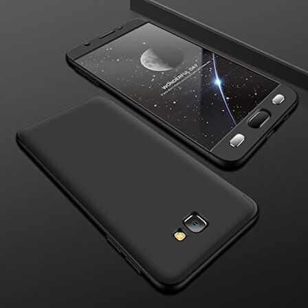 Galaxy J7 Prime Kılıf 3 Parçalı Tam Koruma Şık Astrea Premium Sert Kapak