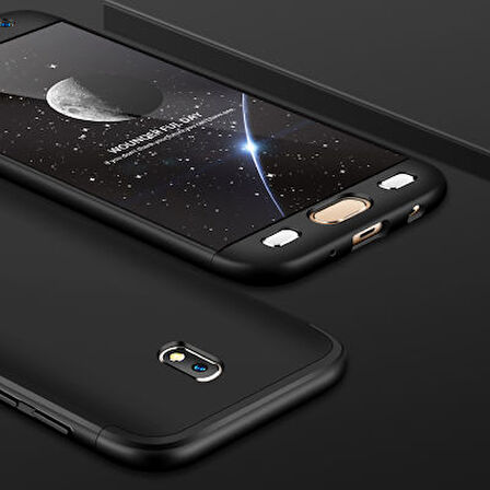 Galaxy J7 Pro Kılıf 3 Parçalı Tam Koruma Şık Astrea Premium Sert Kapak
