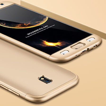 Galaxy J7 Pro Kılıf 3 Parçalı Tam Koruma Şık Astrea Premium Sert Kapak