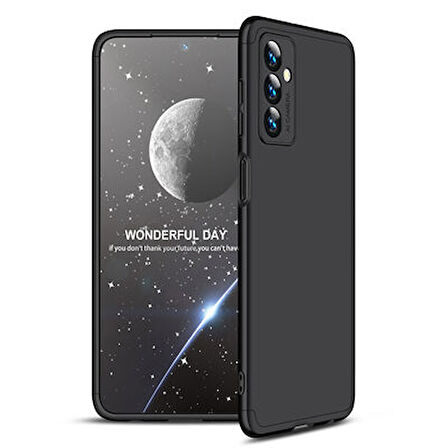 Galaxy M23 Kılıf 3 Parçalı Tam Koruma Şık Astrea Premium Sert Kapak