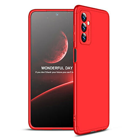 Galaxy M23 Kılıf 3 Parçalı Tam Koruma Şık Astrea Premium Sert Kapak