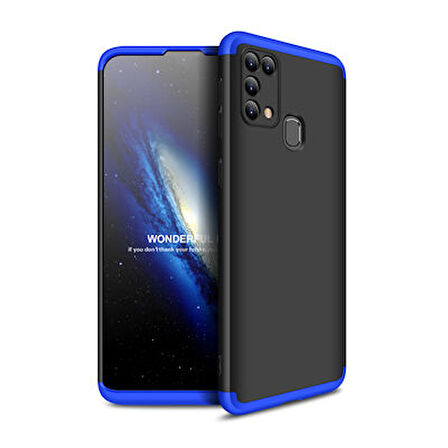Galaxy M31 Kılıf 3 Parçalı Tam Koruma Şık Astrea Premium Sert Kapak