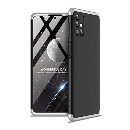 Galaxy M31S Kılıf 3 Parçalı Tam Koruma Şık Astrea Premium Sert Kapak