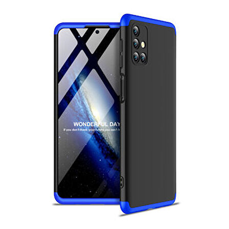 Galaxy M31S Kılıf 3 Parçalı Tam Koruma Şık Astrea Premium Sert Kapak