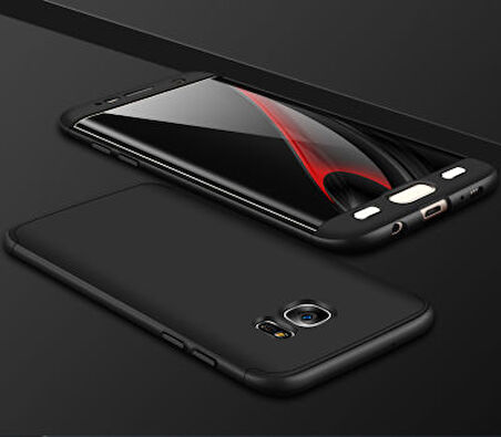 Galaxy S7 Edge Kılıf 3 Parçalı Tam Koruma Şık Astrea Premium Sert Kapak