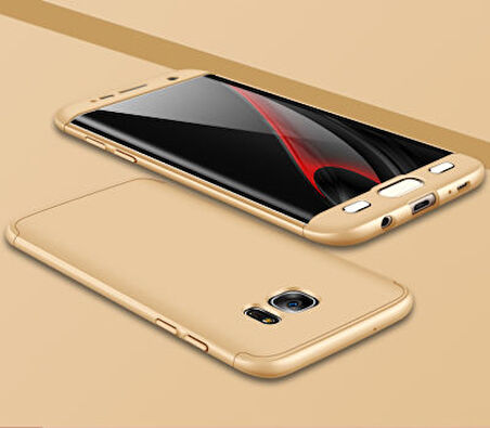Galaxy S7 Edge Kılıf 3 Parçalı Tam Koruma Şık Astrea Premium Sert Kapak