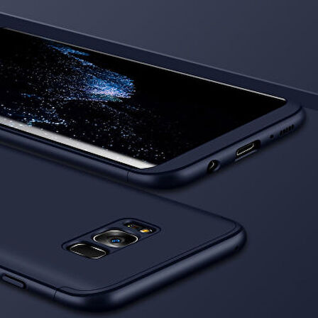 Galaxy S8 Kılıf 3 Parçalı Tam Koruma Şık Astrea Premium Sert Kapak