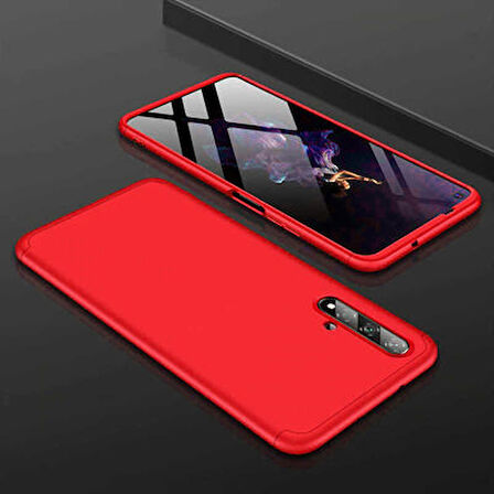 Huawei Nova 5T Kılıf 3 Parçalı Tam Koruma Şık Astrea Premium Sert Kapak