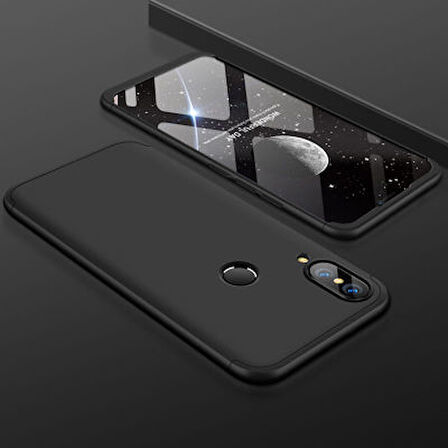 Huawei P20 Lite Kılıf 3 Parçalı Tam Koruma Şık Astrea Premium Sert Kapak