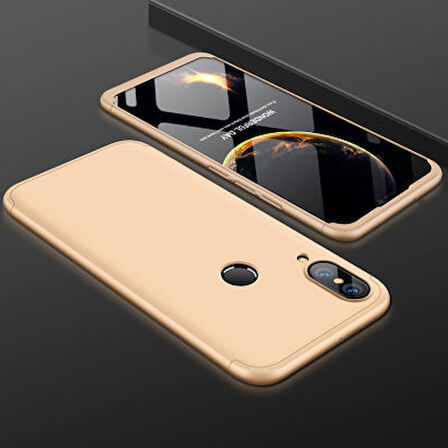 Huawei P20 Lite Kılıf 3 Parçalı Tam Koruma Şık Astrea Premium Sert Kapak
