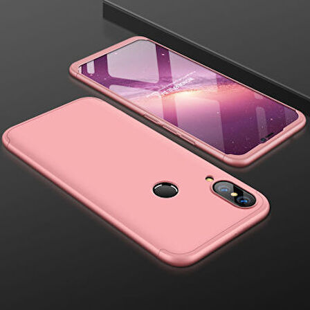 Huawei P20 Lite Kılıf 3 Parçalı Tam Koruma Şık Astrea Premium Sert Kapak