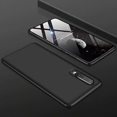Huawei P30 Kılıf 3 Parçalı Tam Koruma Şık Astrea Premium Sert Kapak