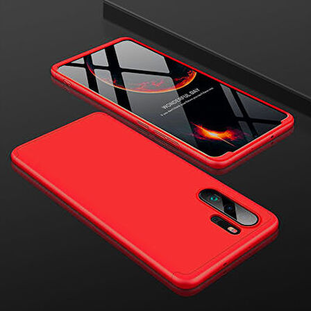 Huawei P30 Pro Kılıf 3 Parçalı Tam Koruma Şık Astrea Premium Sert Kapak