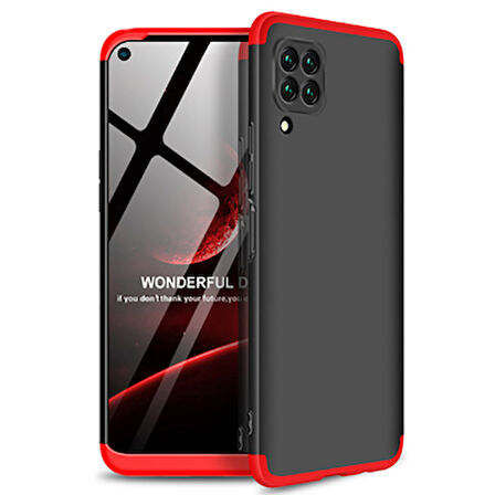 Huawei P40 Lite Kılıf 3 Parçalı Tam Koruma Şık Astrea Premium Sert Kapak