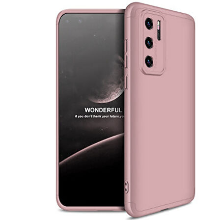 Huawei P40 Pro Kılıf 3 Parçalı Tam Koruma Şık Astrea Premium Sert Kapak