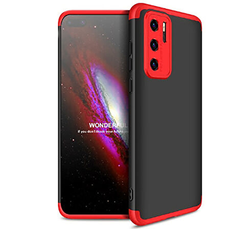 Huawei P40 Pro Kılıf 3 Parçalı Tam Koruma Şık Astrea Premium Sert Kapak
