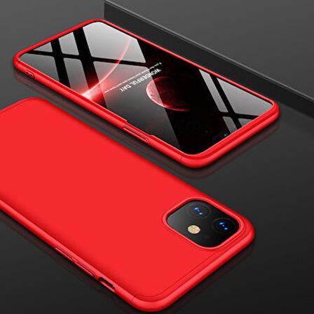 iPhone 11 Kılıf 3 Parçalı Tam Koruma Şık Astrea Premium Sert Kapak