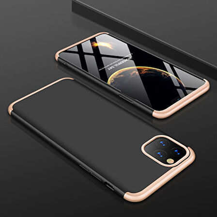 iPhone 11 Pro Max Kılıf 3 Parçalı Tam Koruma Şık Astrea Premium Sert Kapak