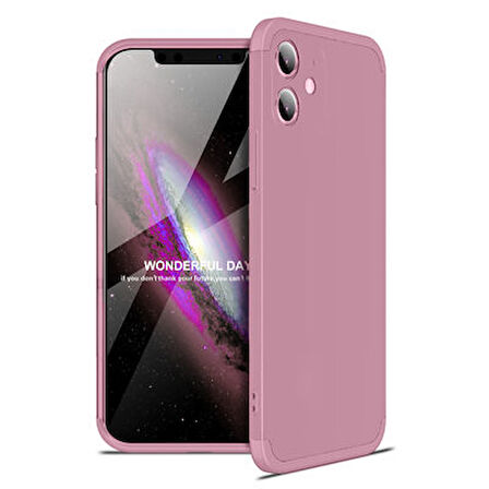 iPhone 12 Mini Kılıf 3 Parçalı Tam Koruma Şık Astrea Premium Sert Kapak