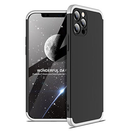 iPhone 12 Pro Max Kılıf 3 Parçalı Tam Koruma Şık Astrea Premium Sert Kapak