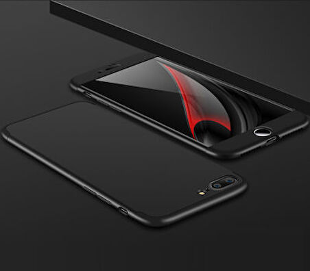 iPhone 7 Plus Kılıf 3 Parçalı Tam Koruma Şık Astrea Premium Sert Kapak
