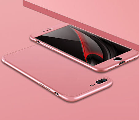 iPhone 7 Plus Kılıf 3 Parçalı Tam Koruma Şık Astrea Premium Sert Kapak