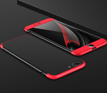 iPhone 7 Plus Kılıf 3 Parçalı Tam Koruma Şık Astrea Premium Sert Kapak