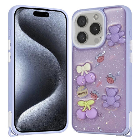iPhone 15 Pro Figürlü ve Desenli Şık Cevze Premium Kılıf