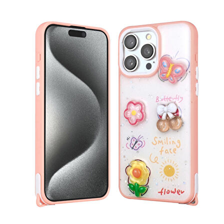 iPhone 15 Pro Max Figürlü ve Desenli Şık Cevze Premium Kılıf