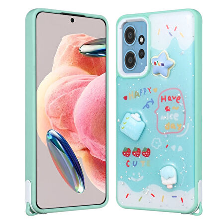 Redmi Note 12 4G Figürlü ve Desenli Şık Cevze Premium Kılıf