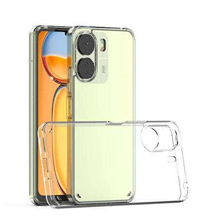 Redmi 13C Tam Koruma Sağlayan Sert ve Şeffaf Coss Premium Silikon Kılıf