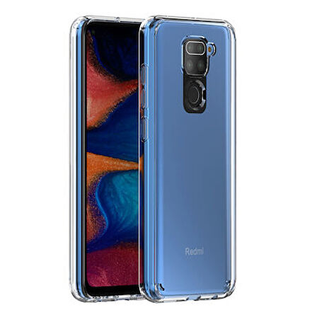 Redmi Note 9 Tam Koruma Sağlayan Sert ve Şeffaf Coss Premium Silikon Kılıf