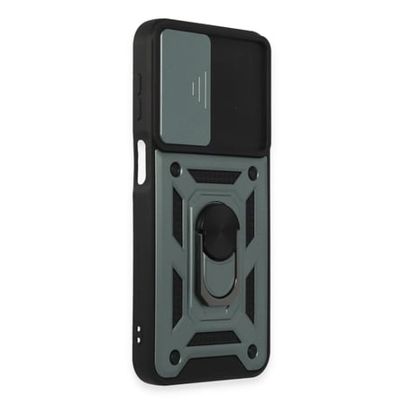 Samsung Galaxy M34 5G Kılıf Pars Lens Yüzüklü Silikon - Yeşil