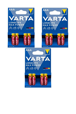 3'Lü Paket Longlıfe Varta 4AAA İnce Kalem